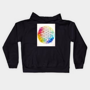 Fluid Serenity: Captivating Watercolor Expressions Kids Hoodie